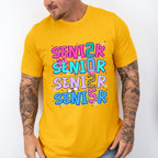 Senior 2025 Vertical Colorful Design - Graduation Unisex Crewneck T-Shirt Sweatshirt Hoodie