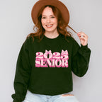 2025 Senior Pink Ribbon Design - Graduation Unisex Crewneck T-Shirt Sweatshirt Hoodie