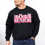 2025 Senior Pink Ribbon Design - Graduation Unisex Crewneck T-Shirt Sweatshirt Hoodie