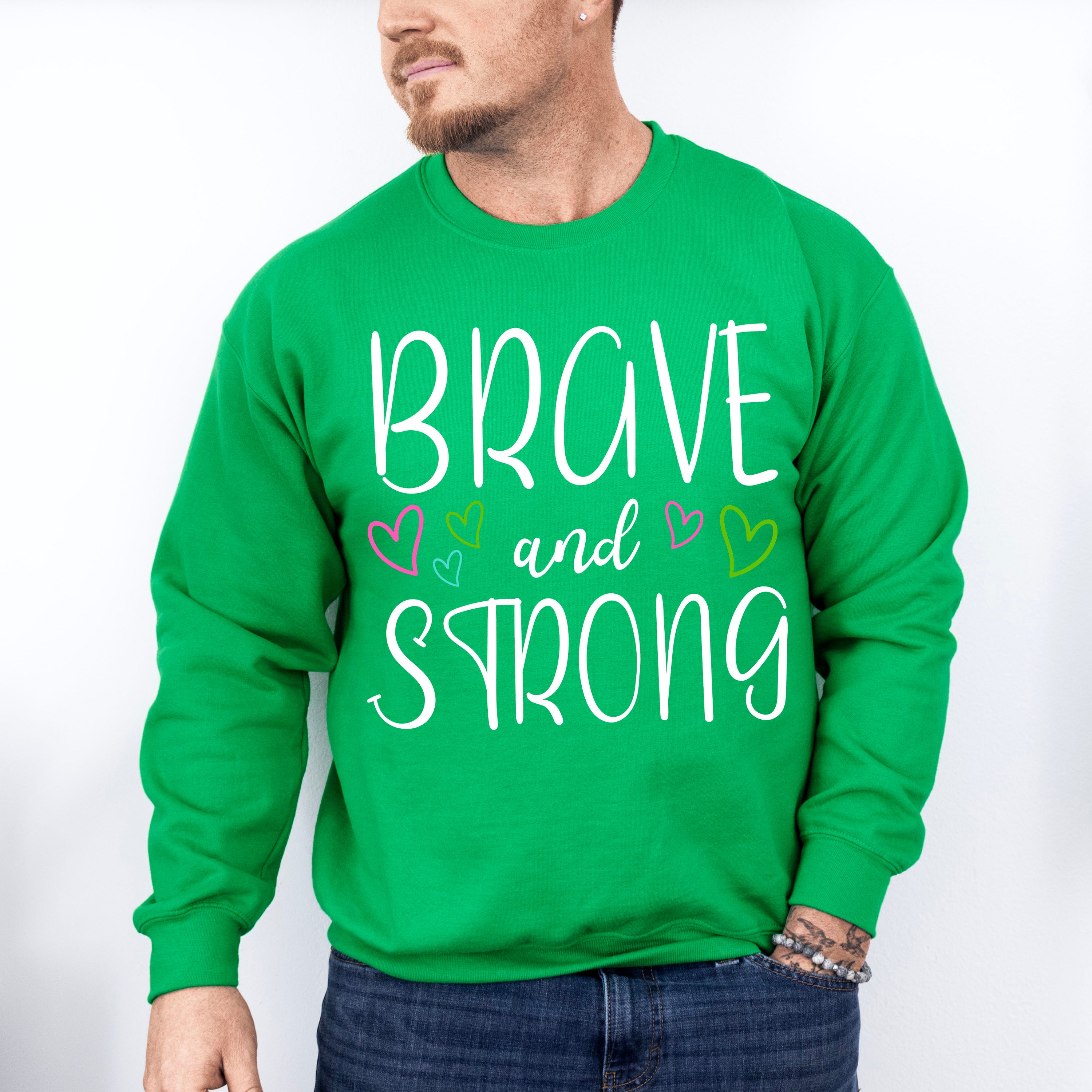 Brave And Strong - Metastatic Breast Cancer Unisex Crewneck T-Shirt Sweatshirt Hoodie