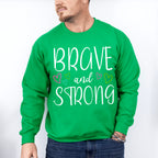 Brave And Strong - Metastatic Breast Cancer Unisex Crewneck T-Shirt Sweatshirt Hoodie