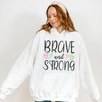Brave And Strong - Metastatic Breast Cancer Unisex Crewneck T-Shirt Sweatshirt Hoodie