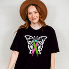 Butterfly Ribbon Design - Metastatic Breast Cancer Unisex Crewneck T-Shirt Sweatshirt Hoodie