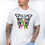 Butterfly Ribbon Design - Metastatic Breast Cancer Unisex Crewneck T-Shirt Sweatshirt Hoodie