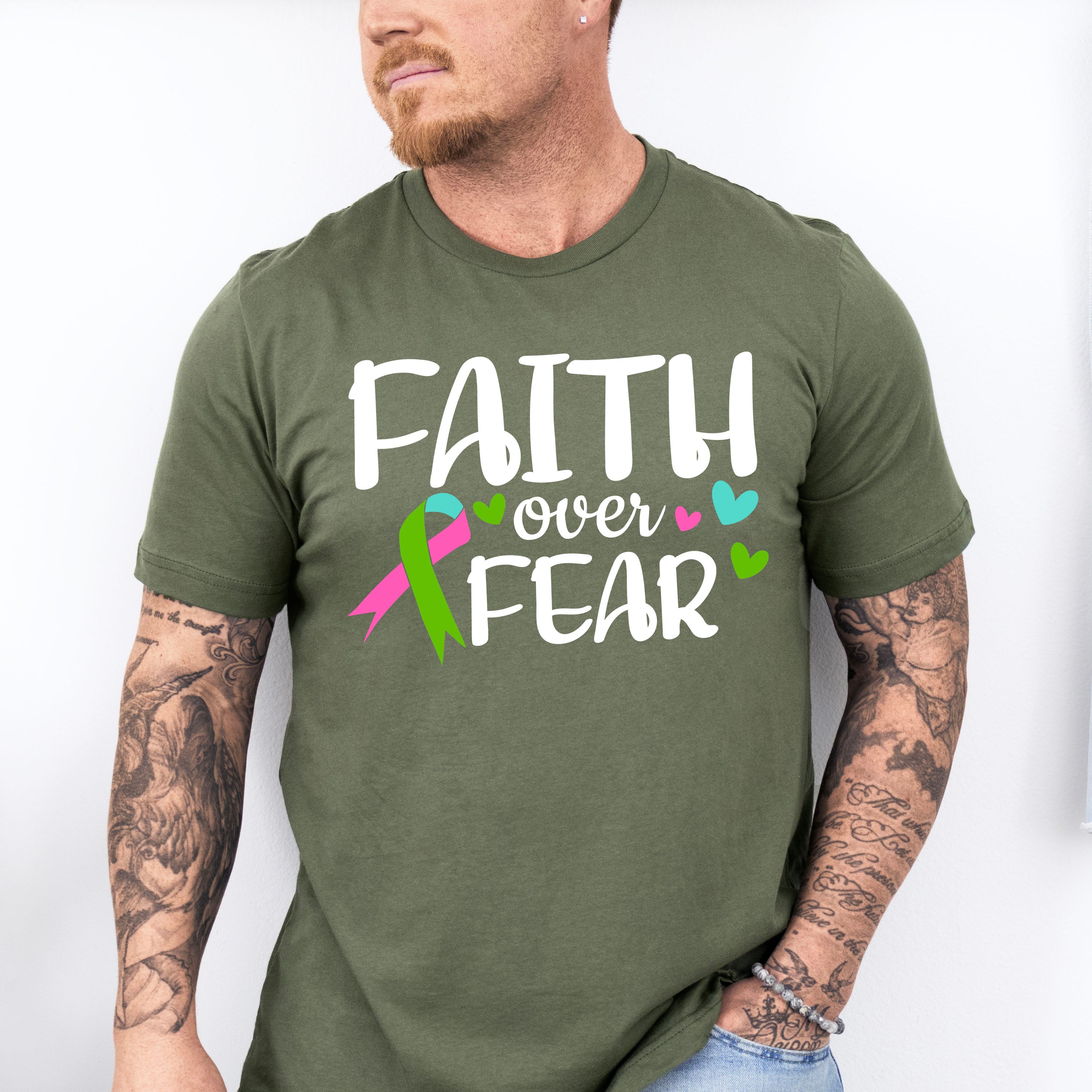 Faith Over Fear - Metastatic Breast Cancer Unisex Crewneck T-Shirt Sweatshirt Hoodie