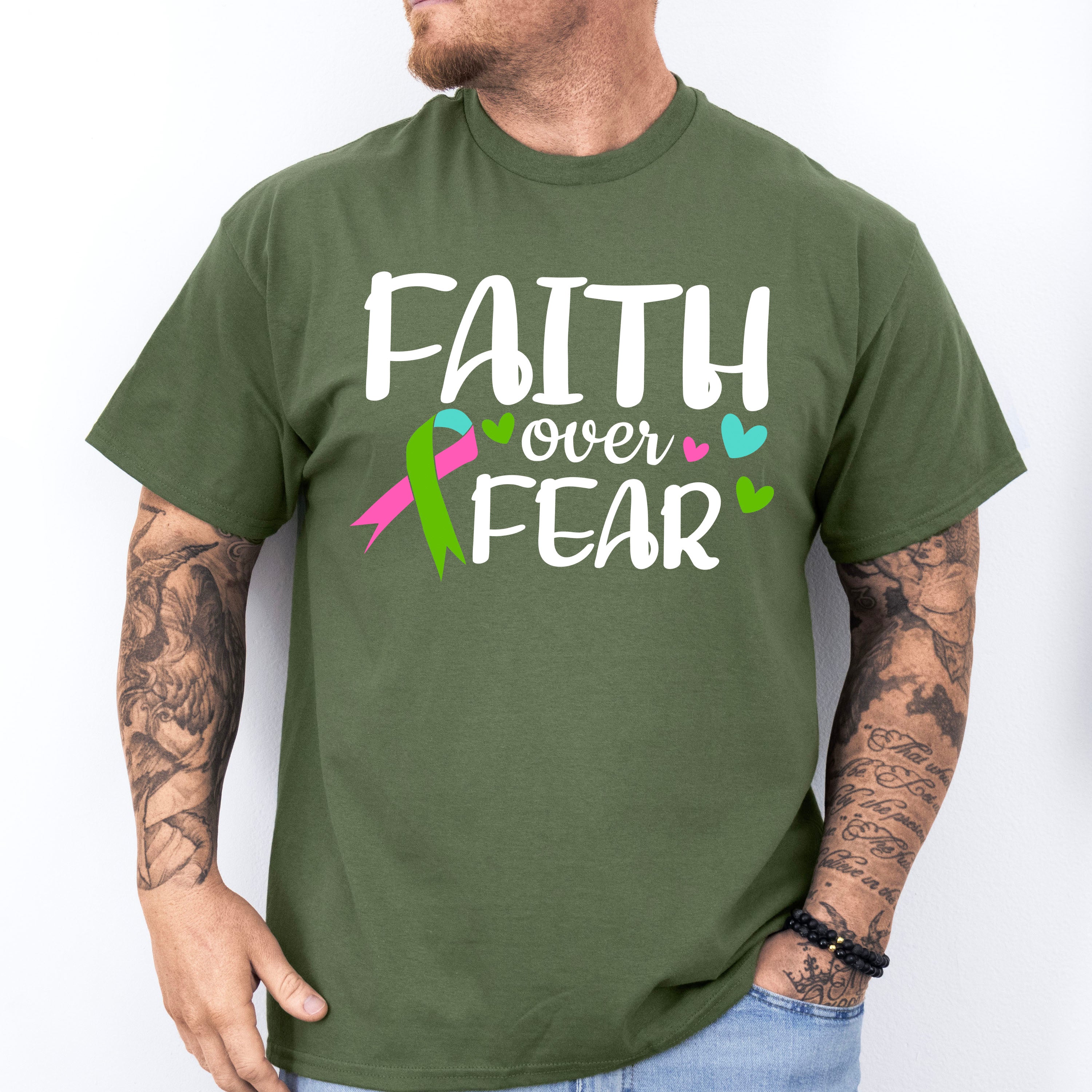 Faith Over Fear - Metastatic Breast Cancer Unisex Crewneck T-Shirt Sweatshirt Hoodie