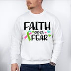Faith Over Fear - Metastatic Breast Cancer Unisex Crewneck T-Shirt Sweatshirt Hoodie