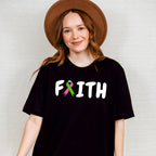 Faith Ribbon Design - Metastatic Breast Cancer Unisex Crewneck T-Shirt Sweatshirt Hoodie