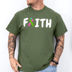 Faith Ribbon Design - Metastatic Breast Cancer Unisex Crewneck T-Shirt Sweatshirt Hoodie