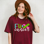 Fu Cancer Ribbon Design - Metastatic Breast Cancer Unisex Crewneck T-Shirt Sweatshirt Hoodie