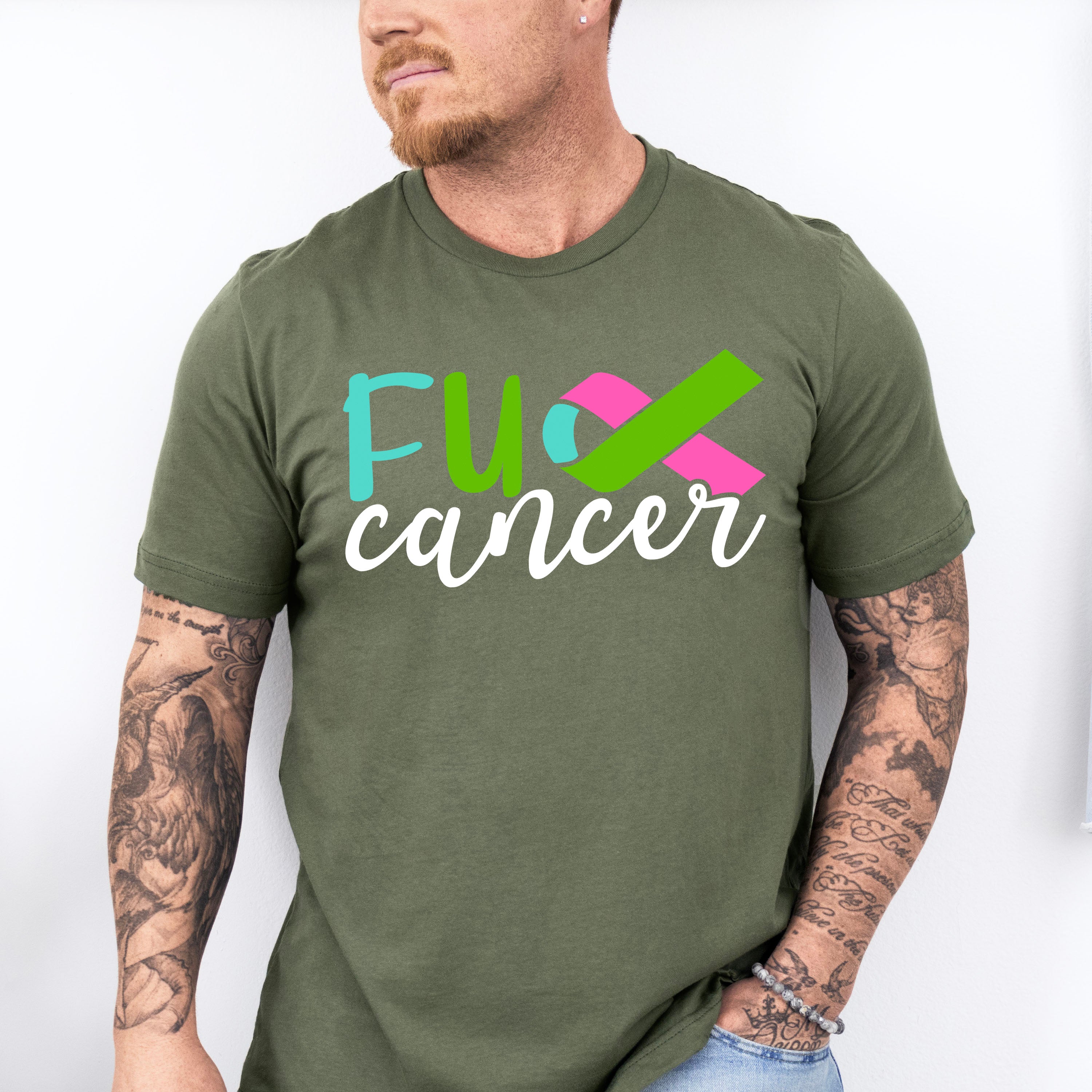 Fu Cancer Ribbon Design - Metastatic Breast Cancer Unisex Crewneck T-Shirt Sweatshirt Hoodie