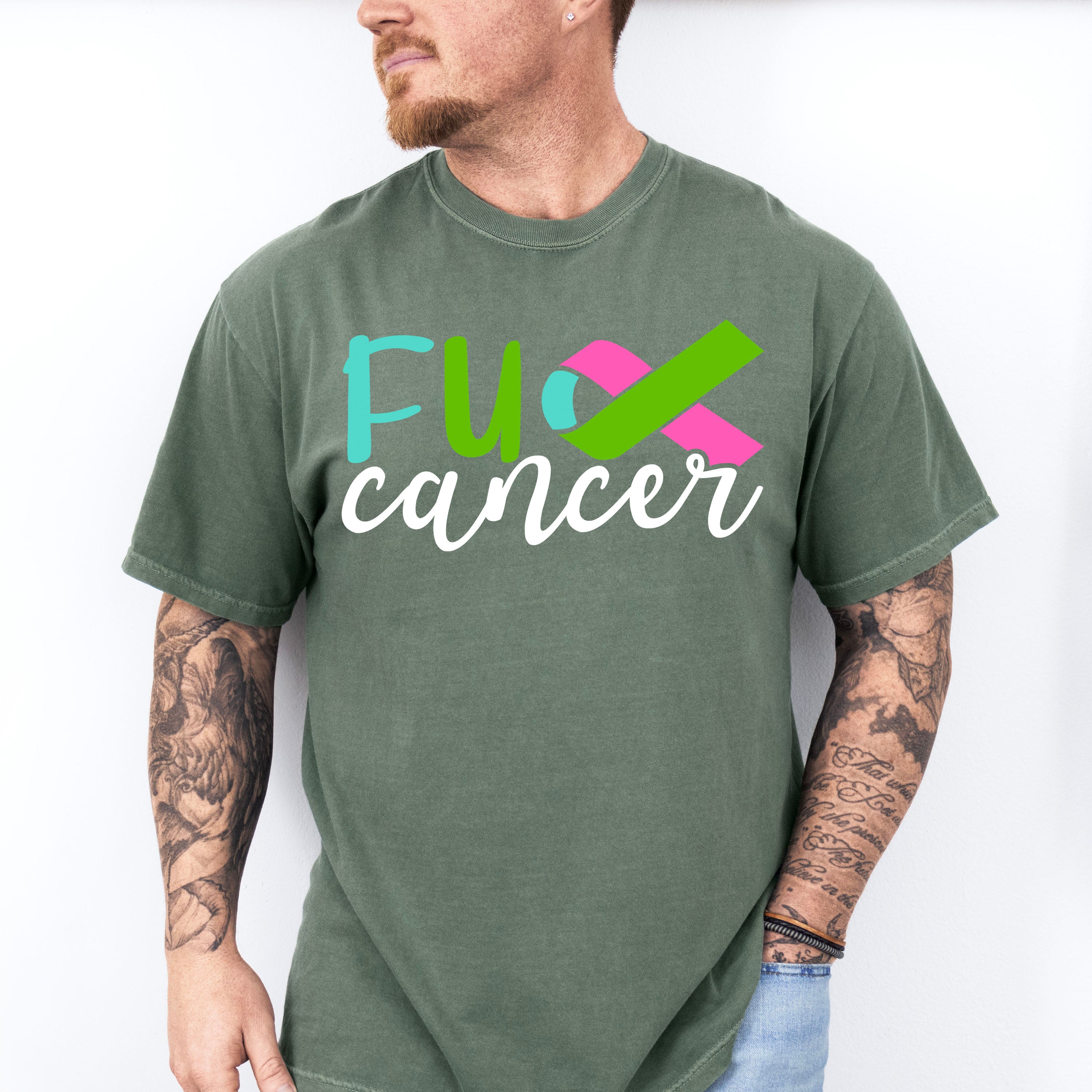 Fu Cancer Ribbon Design - Metastatic Breast Cancer Unisex Crewneck T-Shirt Sweatshirt Hoodie