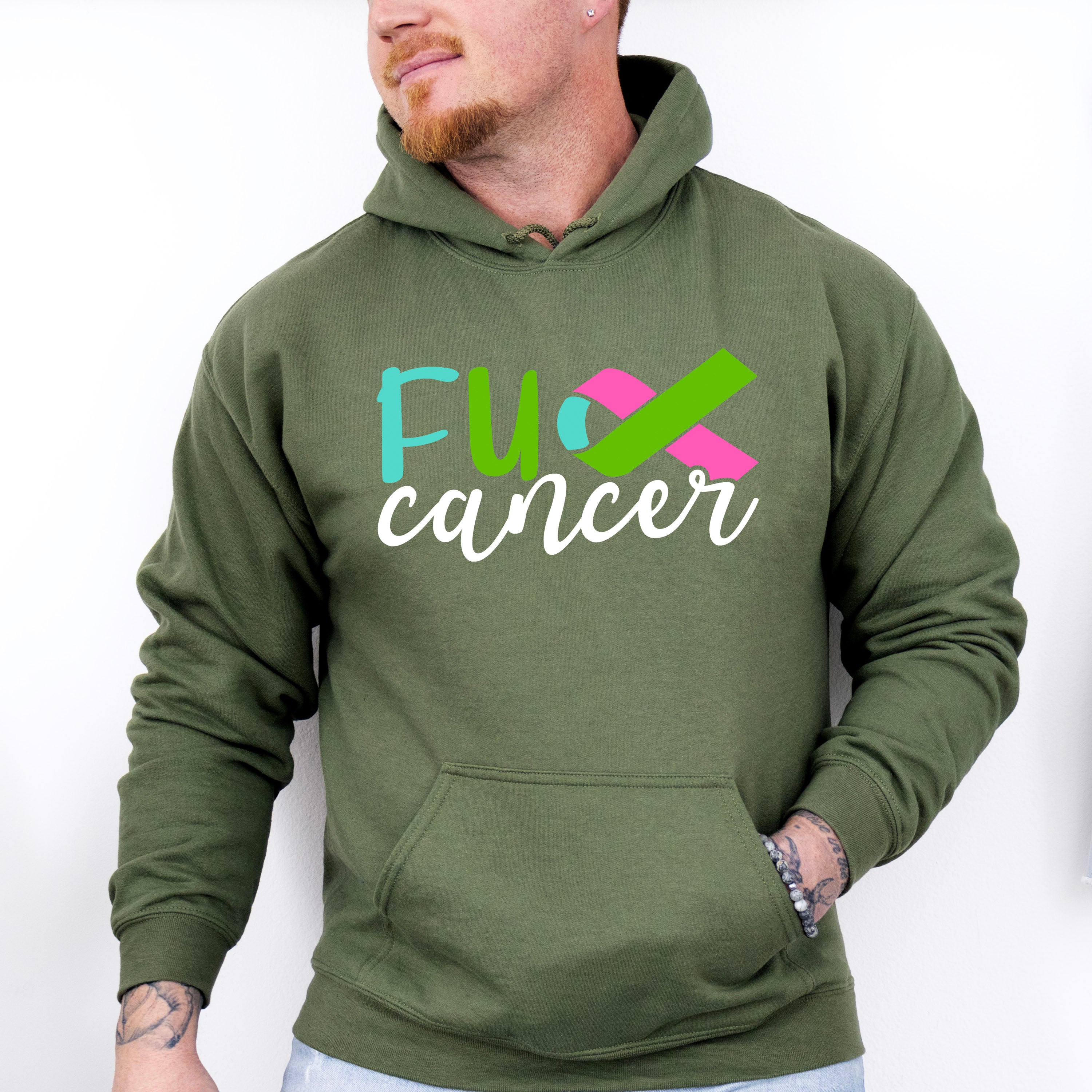 Fu Cancer Ribbon Design - Metastatic Breast Cancer Unisex Crewneck T-Shirt Sweatshirt Hoodie