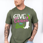 Give Cancer The Boot - Metastatic Breast Cancer Unisex Crewneck T-Shirt Sweatshirt Hoodie