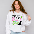 Give Cancer The Boot - Metastatic Breast Cancer Unisex Crewneck T-Shirt Sweatshirt Hoodie