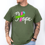 Hope Ribbon Design - Metastatic Breast Cancer Unisex Crewneck T-Shirt Sweatshirt Hoodie