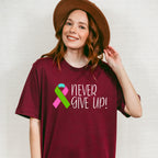 Never Give Up - Metastatic Breast Cancer Unisex Crewneck T-Shirt Sweatshirt Hoodie