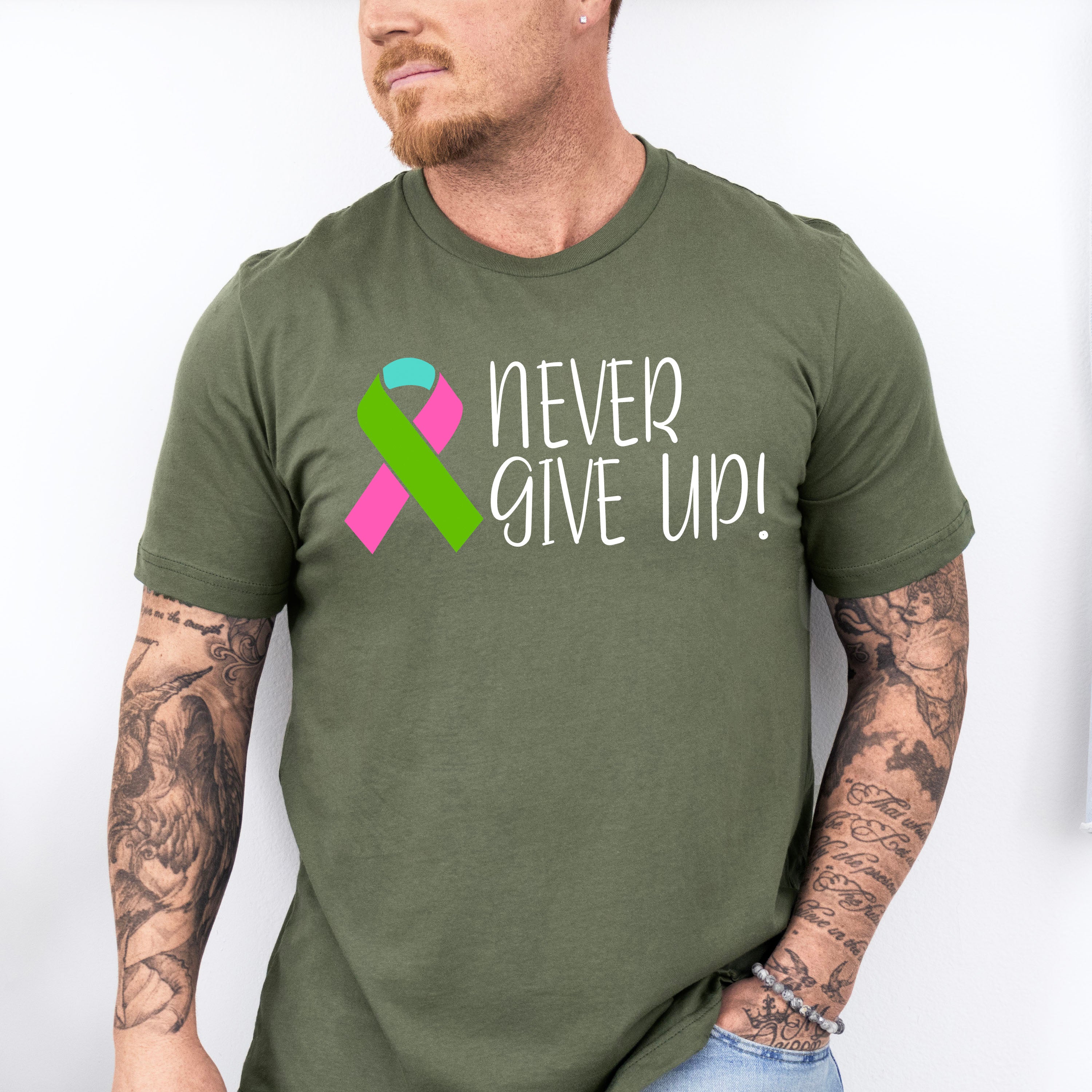 Never Give Up - Metastatic Breast Cancer Unisex Crewneck T-Shirt Sweatshirt Hoodie