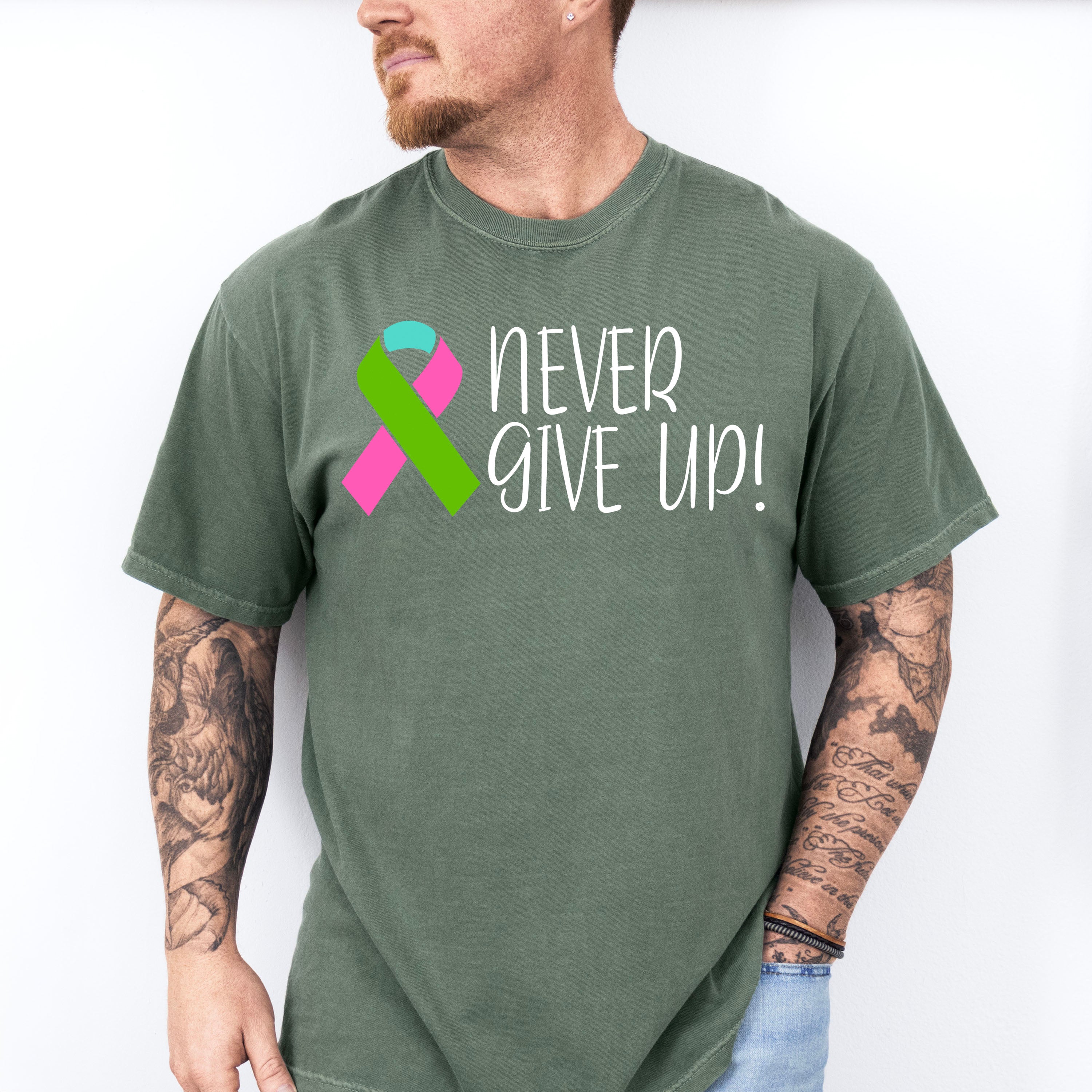 Never Give Up - Metastatic Breast Cancer Unisex Crewneck T-Shirt Sweatshirt Hoodie