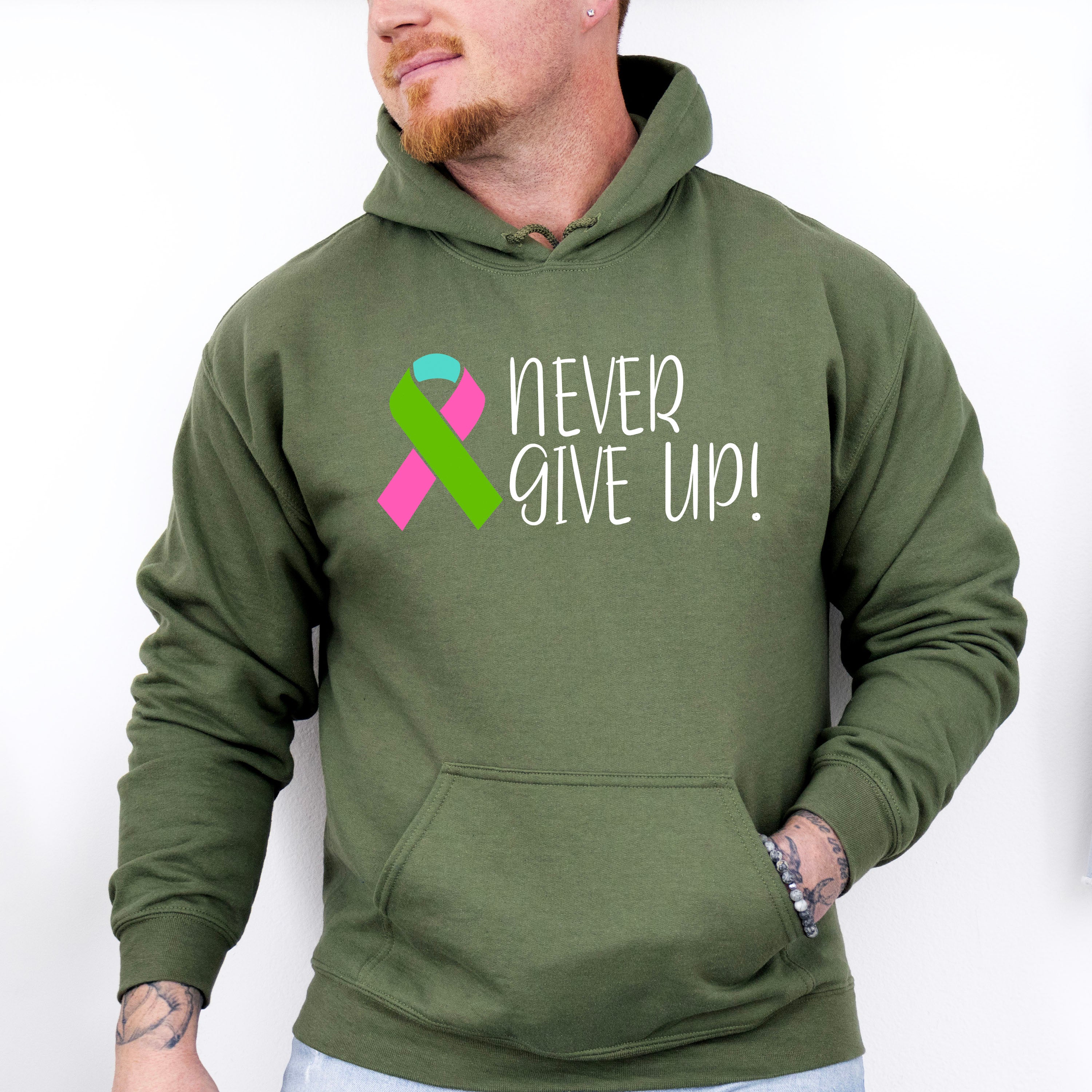 Never Give Up - Metastatic Breast Cancer Unisex Crewneck T-Shirt Sweatshirt Hoodie