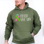 Never Give Up - Metastatic Breast Cancer Unisex Crewneck T-Shirt Sweatshirt Hoodie