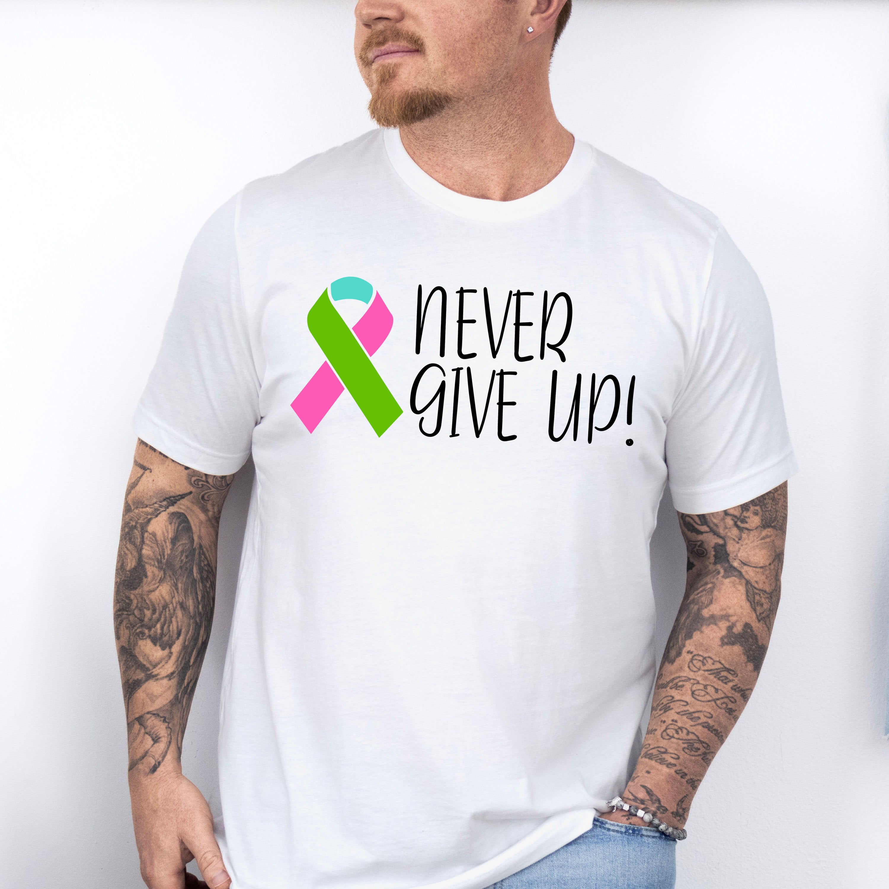 Never Give Up - Metastatic Breast Cancer Unisex Crewneck T-Shirt Sweatshirt Hoodie