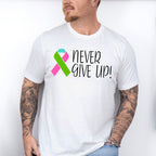Never Give Up - Metastatic Breast Cancer Unisex Crewneck T-Shirt Sweatshirt Hoodie
