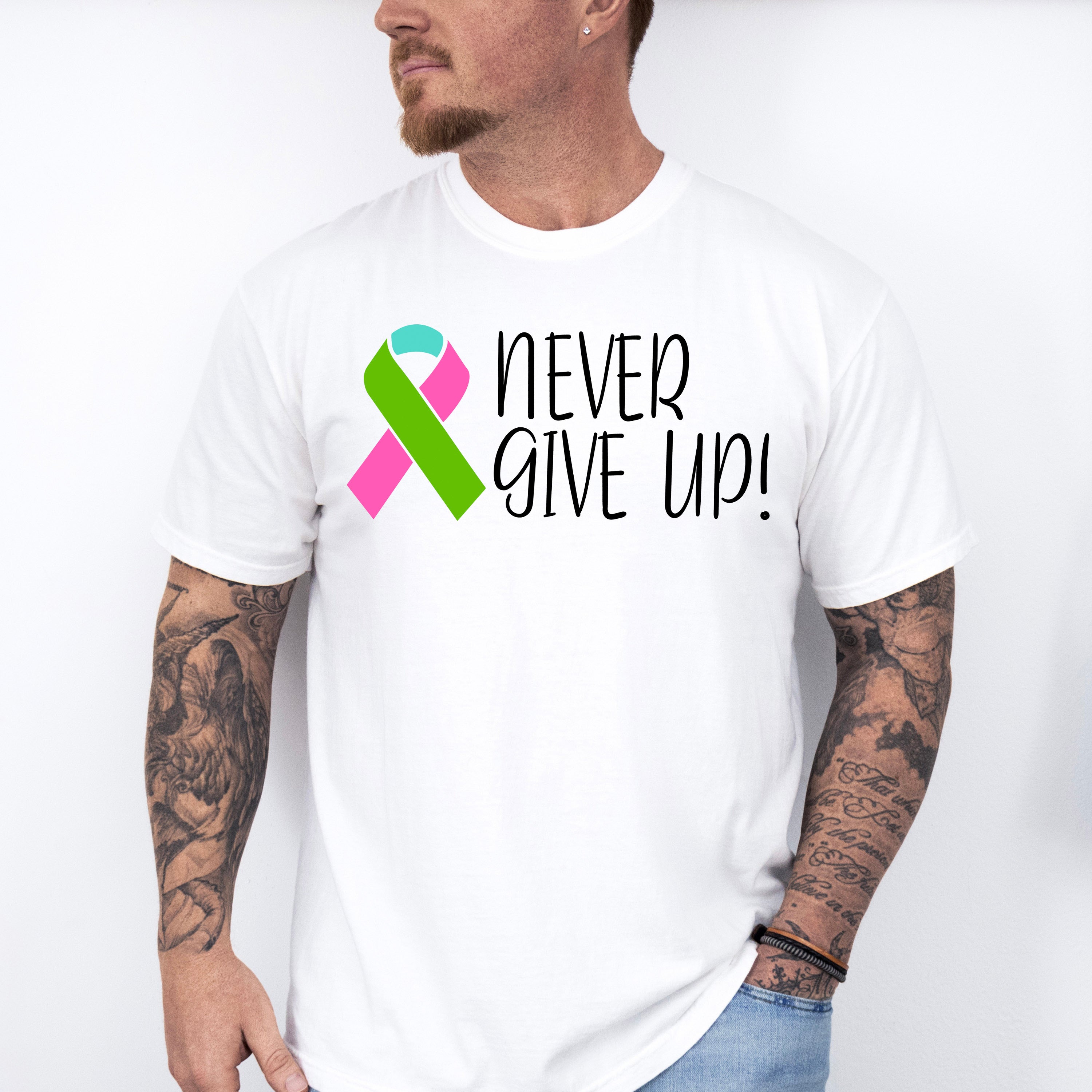 Never Give Up - Metastatic Breast Cancer Unisex Crewneck T-Shirt Sweatshirt Hoodie