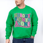 Nobody Fights Alone - Metastatic Breast Cancer Unisex Crewneck T-Shirt Sweatshirt Hoodie