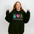 Peace Love Cure - Metastatic Breast Cancer Unisex Crewneck T-Shirt Sweatshirt Hoodie