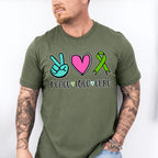 Peace Love Cure - Metastatic Breast Cancer Unisex Crewneck T-Shirt Sweatshirt Hoodie