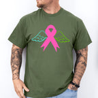 Ribbon Wing Design - Metastatic Breast Cancer Unisex Crewneck T-Shirt Sweatshirt Hoodie