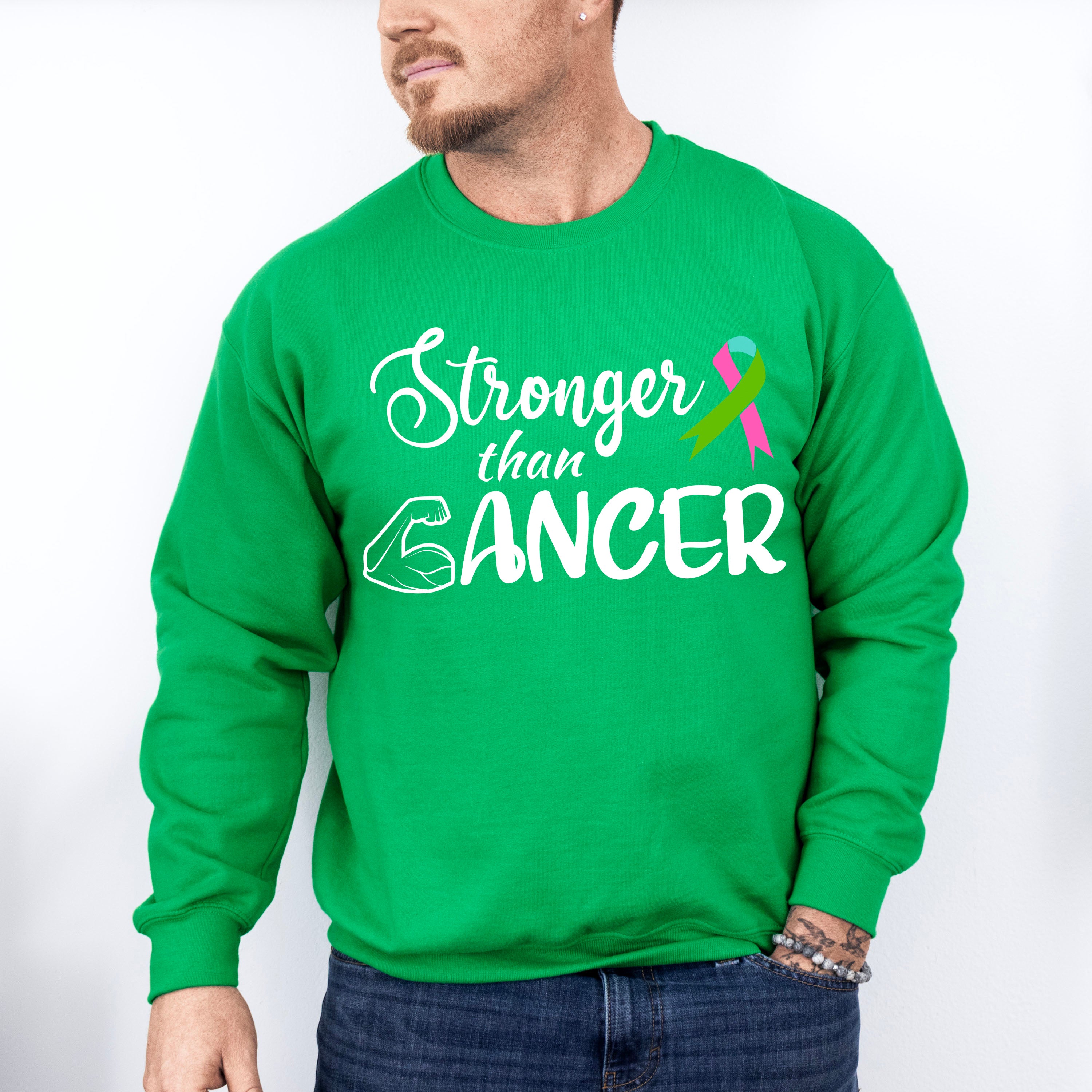 Stronger Than Cancer - Metastatic Breast Cancer Unisex Crewneck T-Shirt Sweatshirt Hoodie