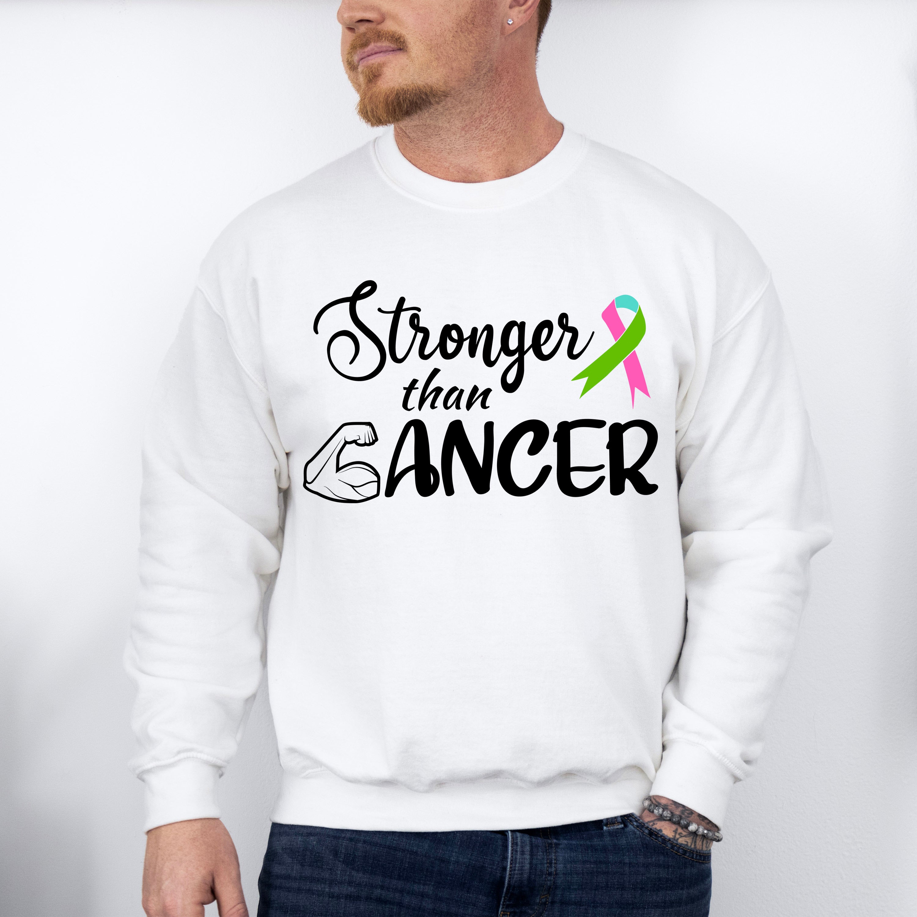 Stronger Than Cancer - Metastatic Breast Cancer Unisex Crewneck T-Shirt Sweatshirt Hoodie