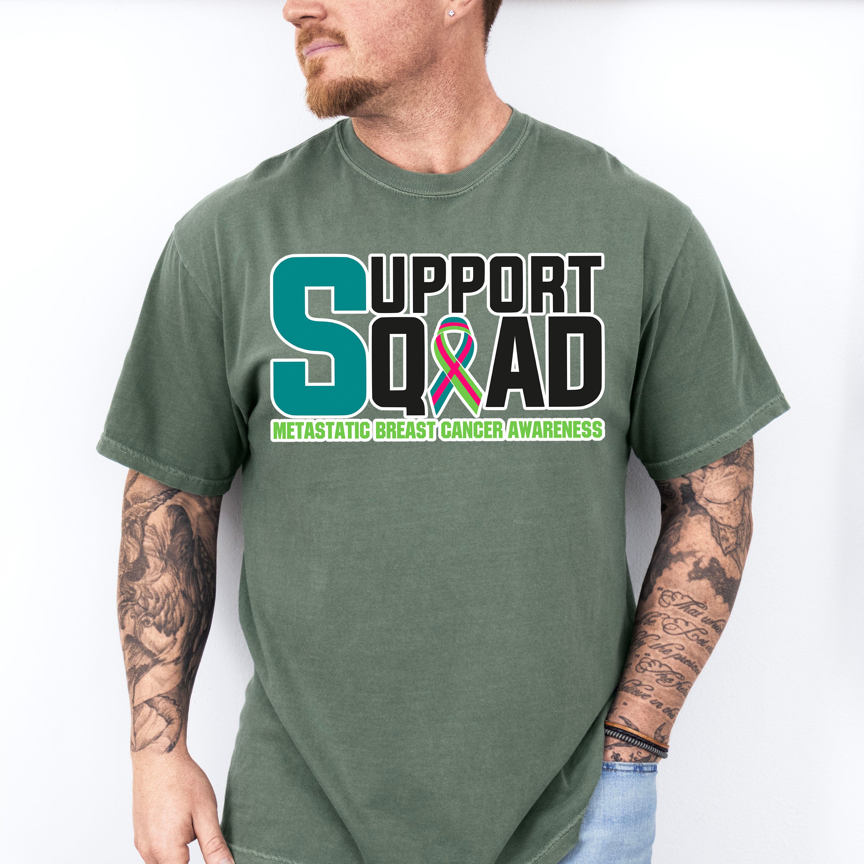 Support Squad - Metastatic Breast Cancer Unisex Crewneck T-Shirt Sweatshirt Hoodie
