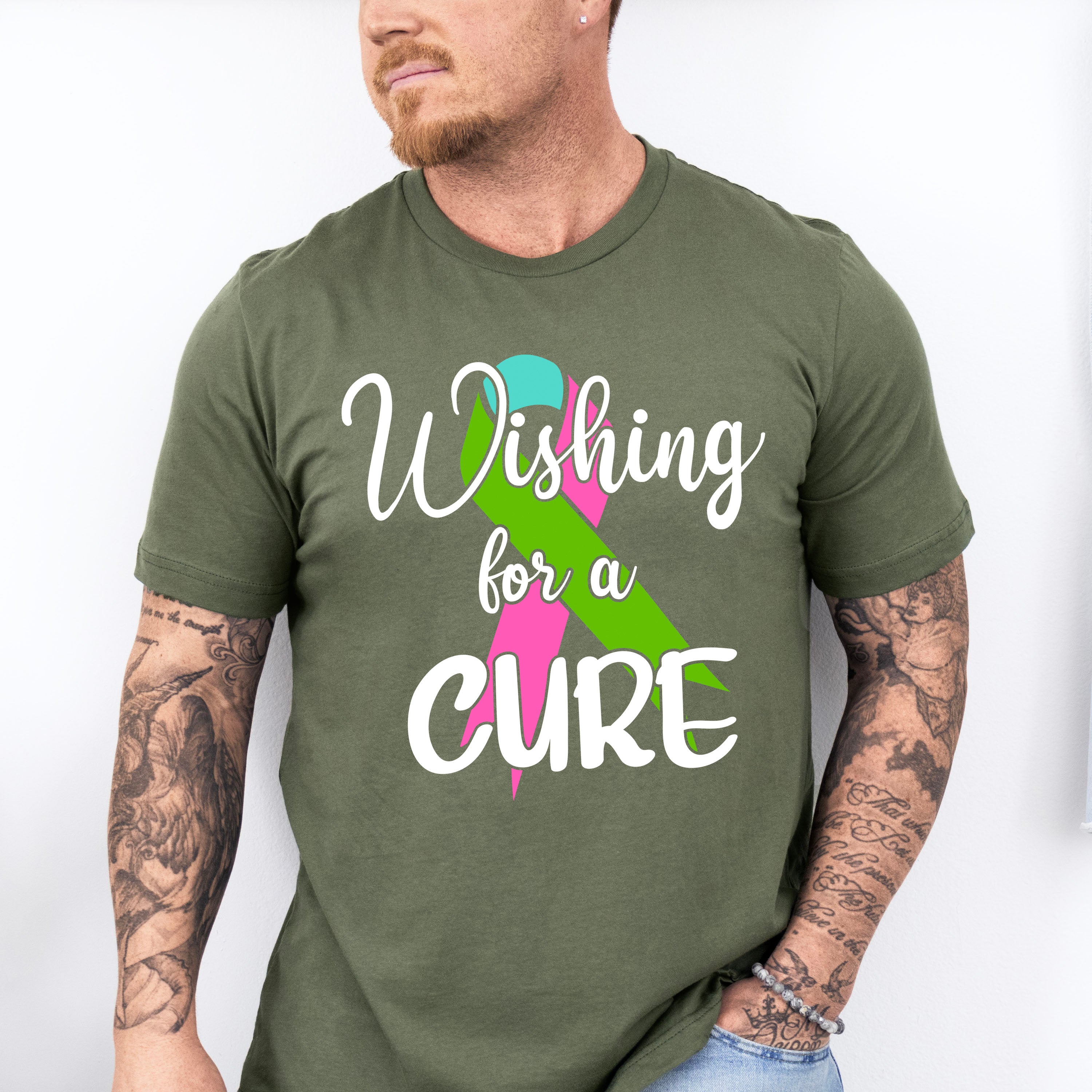 Wishing For A Cure - Metastatic Breast Cancer Unisex Crewneck T-Shirt Sweatshirt Hoodie