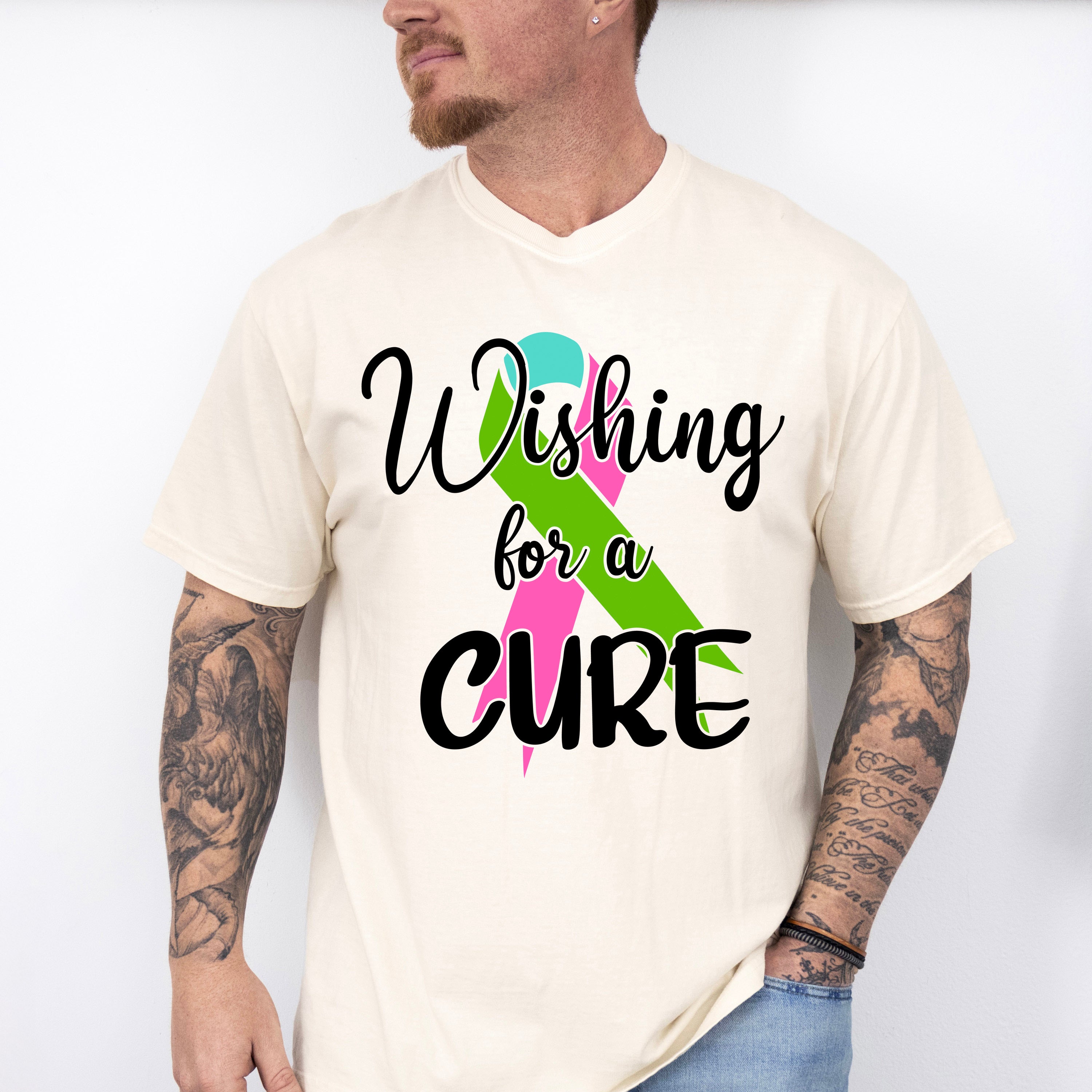 Wishing For A Cure - Metastatic Breast Cancer Unisex Crewneck T-Shirt Sweatshirt Hoodie