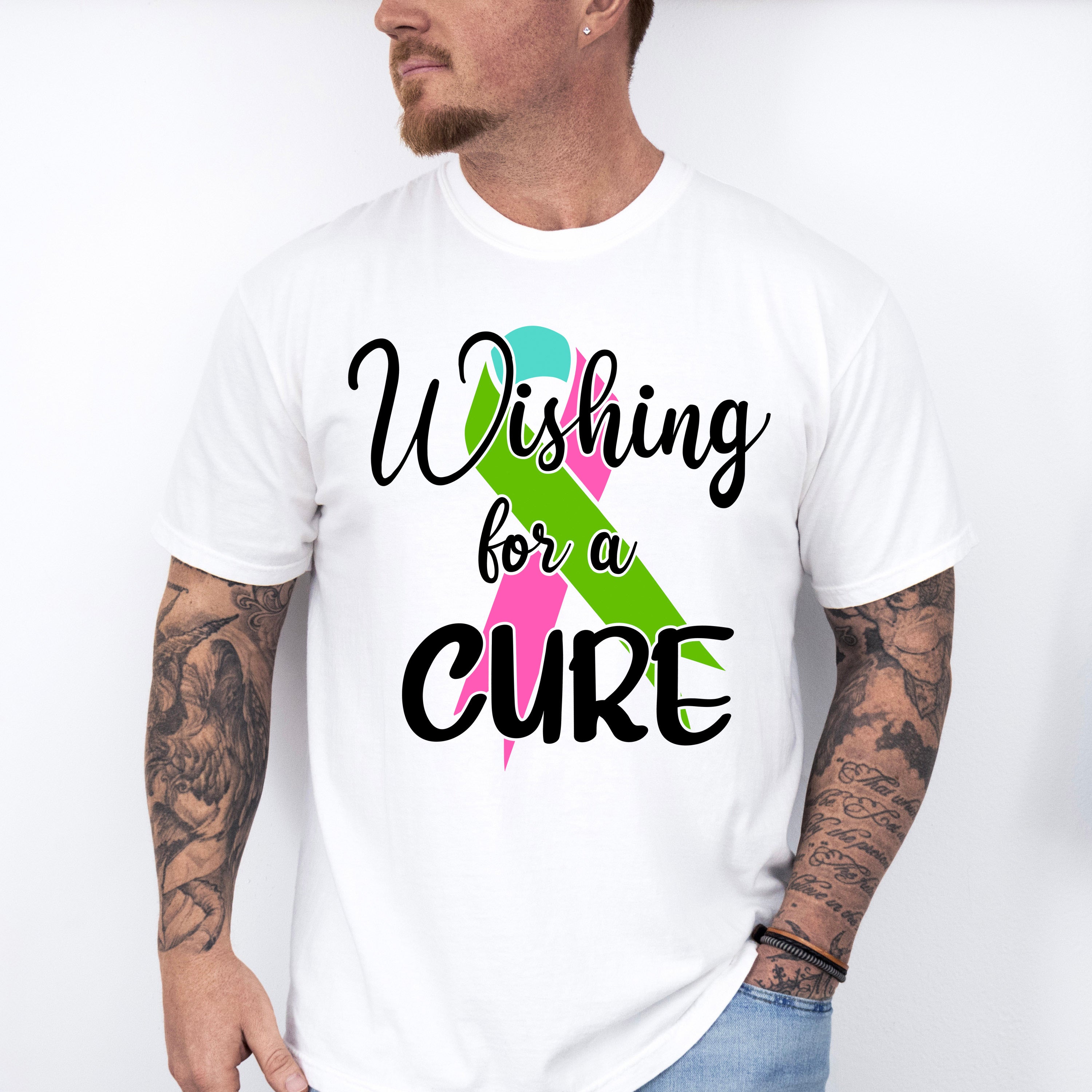 Wishing For A Cure - Metastatic Breast Cancer Unisex Crewneck T-Shirt Sweatshirt Hoodie