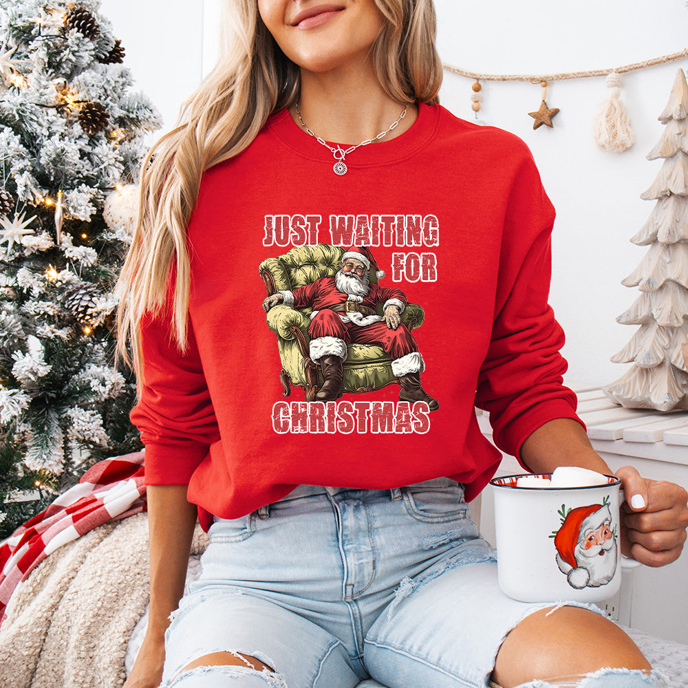 Just Waiting For Christmas - Christmas Unisex Crewneck T-Shirt Sweatshirt Hoodie