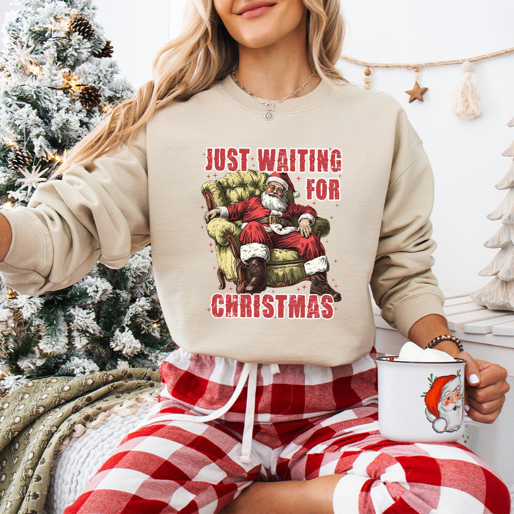 Just Waiting For Christmas - Christmas Unisex Crewneck T-Shirt Sweatshirt Hoodie