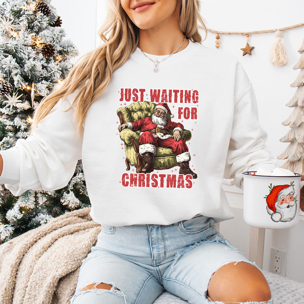 Just Waiting For Christmas - Christmas Unisex Crewneck T-Shirt Sweatshirt Hoodie