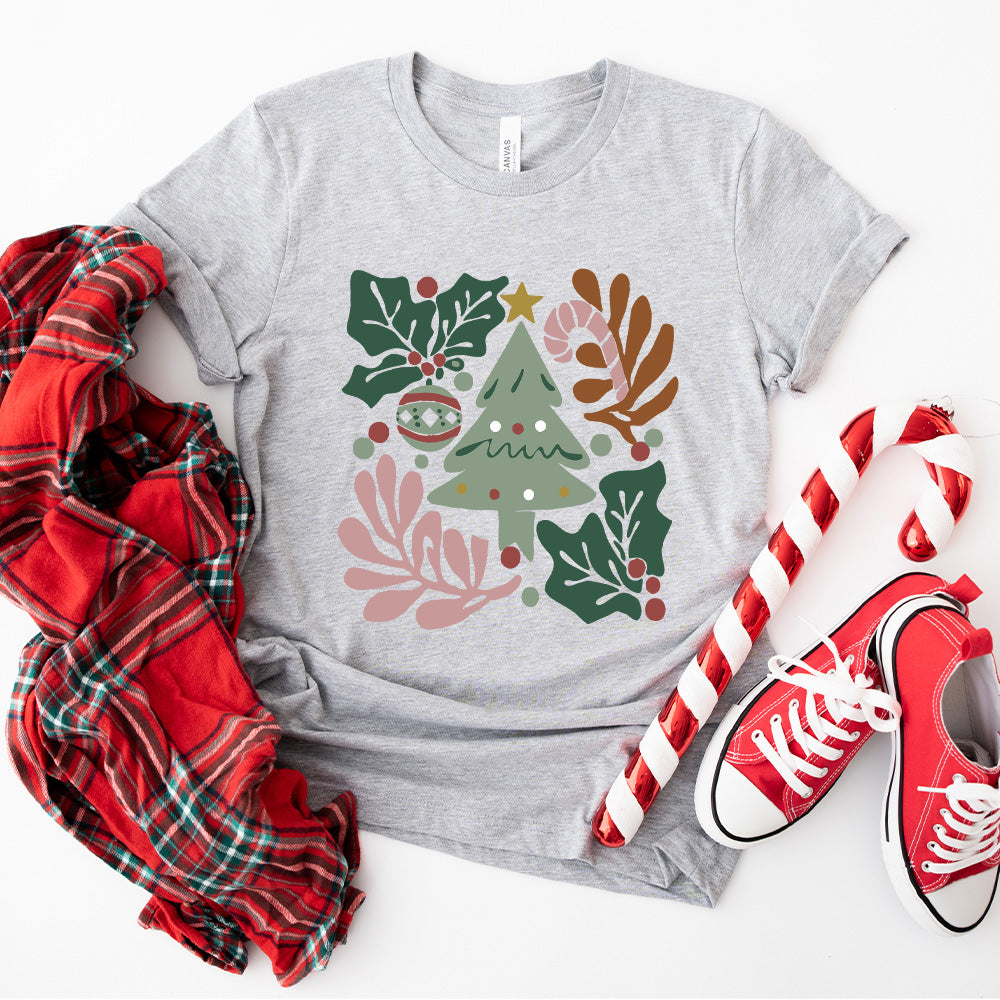 Tree And Leafs - Christmas Unisex Crewneck T-Shirt Sweatshirt Hoodie