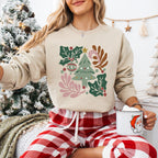 Tree And Leafs - Christmas Unisex Crewneck T-Shirt Sweatshirt Hoodie