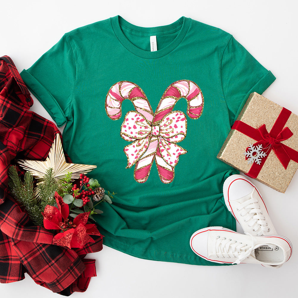 Pink Candy With Ribbon - Christmas Unisex Crewneck T-Shirt Sweatshirt Hoodie