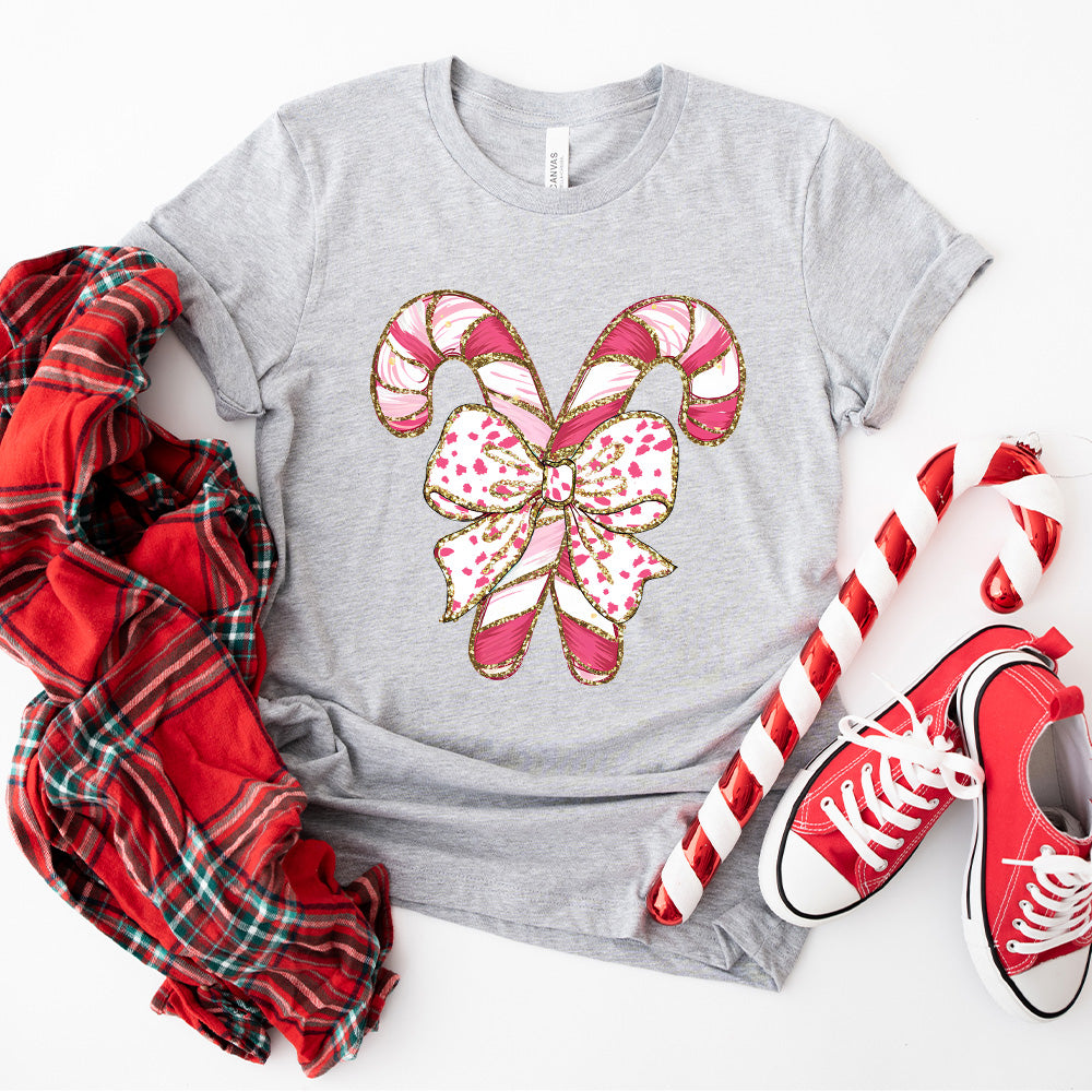 Pink Candy With Ribbon - Christmas Unisex Crewneck T-Shirt Sweatshirt Hoodie