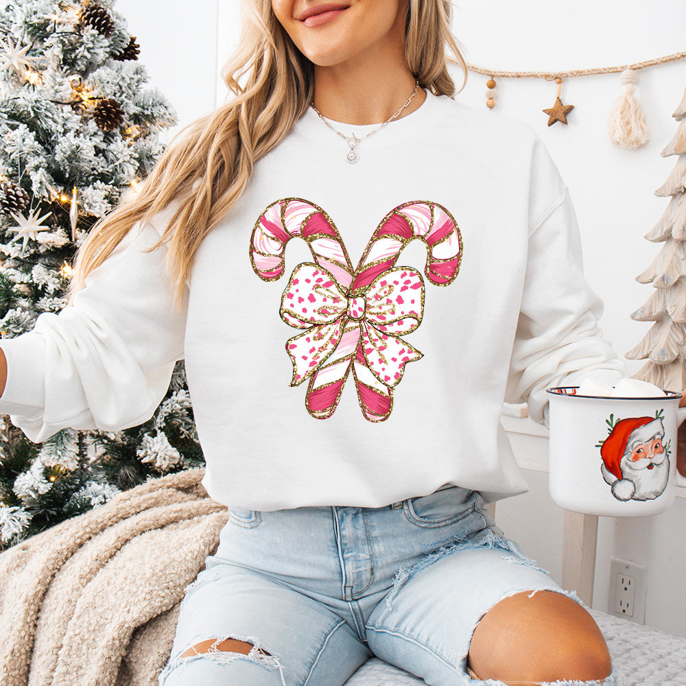 Pink Candy With Ribbon - Christmas Unisex Crewneck T-Shirt Sweatshirt Hoodie