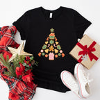 Tree Outline Design - Christmas Unisex Crewneck T-Shirt Sweatshirt Hoodie