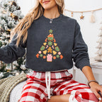 Tree Outline Design - Christmas Unisex Crewneck T-Shirt Sweatshirt Hoodie