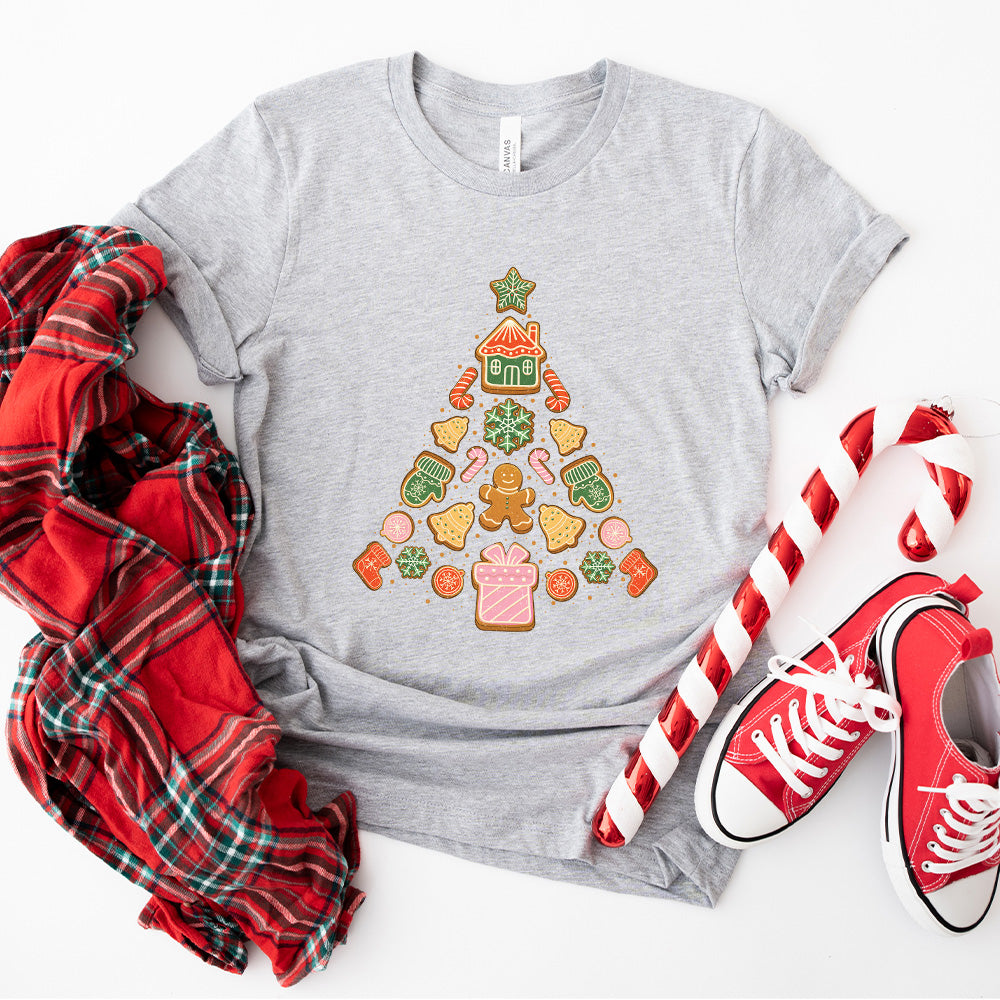 Tree Outline Design - Christmas Unisex Crewneck T-Shirt Sweatshirt Hoodie