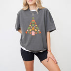 Tree Outline Design - Christmas Unisex Crewneck T-Shirt Sweatshirt Hoodie